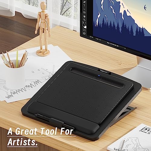 Ultimate Adjustable Extra Large Tablet Stand for Enhanced Digital Artistry – Foldable and Ergonomic Holder Compatible with i Pad, Fire HD, Galaxy Tab, Surface Pro, and More (7-23.8 inches) – Perfect Stability and Portability for Creators and Professionals