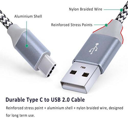 10 ft USB C Fast Charging Cable 3-Pack – Durable Nylon Braided Type C Charger for Android & i Phone 16/15 Pro Max, Samsung Galaxy S25/S24/S23 – Enhanced Performance, Versatile Compatibility & Rapid Data Transfer