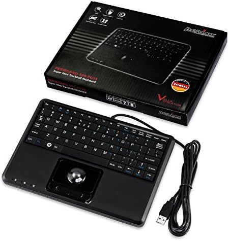 Compact USB Touchpad Keyboard – Perixx PERIBOARD-510 H Plus with X Type Scissor Keys, Dual USB Hubs, and Sleek Black Design for Enhanced Productivity in Limited Spaces – Perfect for Home Office, Travel, and Seamless Connectivity