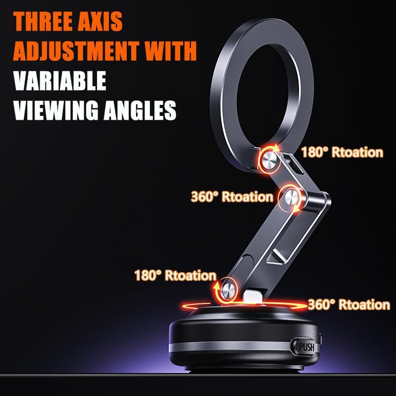 Transform your driving experience with our Advanced Electric Vacuum Magnetic Phone Holder – a 360° Adjustable Suction Cup Mount for All Smartphones. Engineered for maximum safety and efficiency, this innovative car accessory ensures your device is securely accessible while you keep your eyes on the road. Featuring a robust vacuum magnetic grip that withstands even the bumpiest rides, this universal smartphone car holder is compatible with all models. Enjoy effortless installation with its user-friendly one-touch release mechanism. Elevate your connectivity with this sleek and durable phone stand, designed to enhance your driving journey by facilitating easy access to navigation, music, and calls. Ideal for those who prioritize both functionality and style, this mount is a must-have addition to your vehicle’s interior. Optimize your driving experience today with this essential smartphone accessory that seamlessly combines practicality and cutting-edge technology.