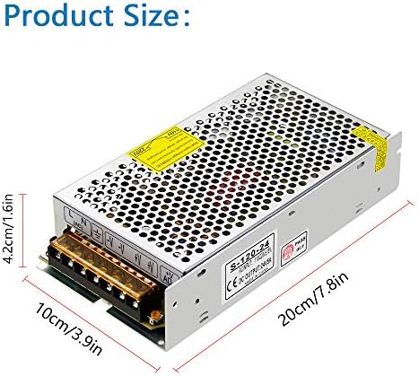 120 W 24 V AC to DC Power Supply Adapter – High-Performance Switching Transformer for LED Lighting, 3 D Printers, and CCTV Systems with Enhanced Efficiency and Safety Features
