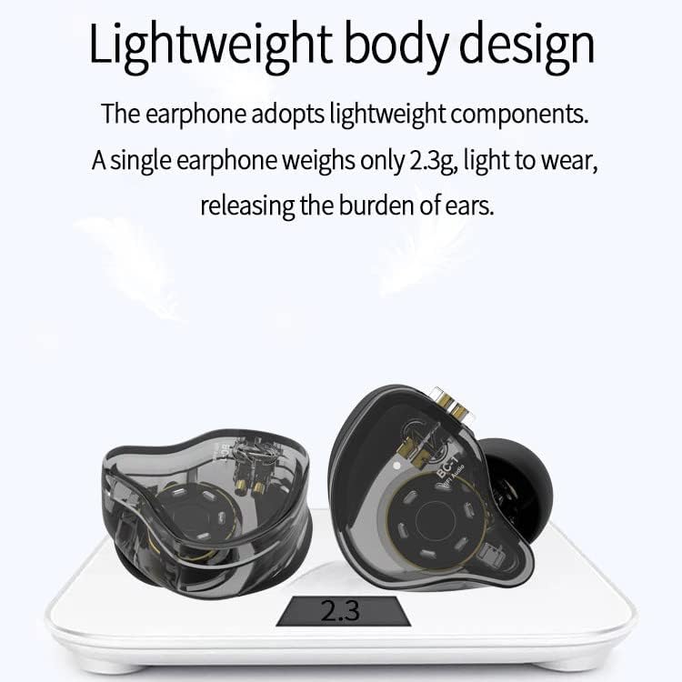 Experience Unmatched Audio Clarity with keephifi CCZ Melody Dual Driver In-Ear Monitor Headphones – Lightweight Wired Earbuds Featuring 1 BA + 1 DD Hybrid Technology, Detachable 2-Pin Cable, and Enhanced Compatibility for Superior Sound Quality in Cyan (with Mic)