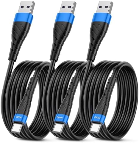 MFi Certified 6 Ft Lightning Charging Cable for i Phone – 3 Pack Fast Charging USB Cord, Durable Design for Enhanced Compatibility with i Phone 12/11/XS/Max/XR/X/8/8 P/7 P/6 & i Pad – Seamless Power-Up Experience