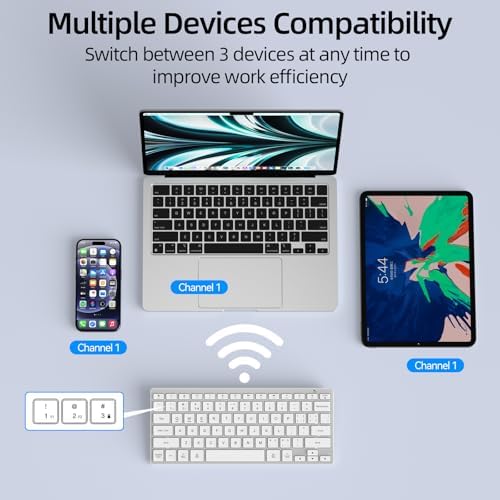 Experience Ultimate Comfort with the BFRIENDit Ultra-Quiet Wireless Keyboard – Sleek 2.4 GHz Connection for Mac & Windows, Slim Chocolate Key Design for Effortless Typing and Enhanced Productivity, Perfect for Home, Office, and Smart TV Use – Effortless Connectivity Meets Stylish Functionality