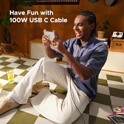 UGREEN Uno USB C to USB C Cable – 100 W Fast Charging with LED Display, 3.3 FT Length, Ideal for i Phone 16, Mac Book Pro, i Pad Pro, Galaxy S24 Ultra – High-Speed Data Transfer, Durable Design for Ultimate Convenience and Performance