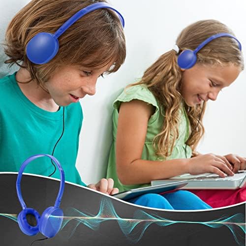 Flutesan 30 Pack Kids Adjustable Wired Headphones – Premium On-Ear Stereo Sound Earbuds for Classroom and Travel – Lightweight, Durable Design for Boys and Girls – Ideal Tangle-Free Audio Solution for Laptops, Tablets, and More