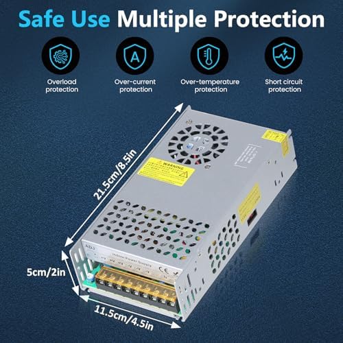 High-Performance 600 W 36 V DC Power Supply Converter – Versatile 110 V AC to 36 V Switching Transformer for Winches, Car Jacks, CCTV Systems & More – Exceptional Reliability with Advanced Safety Features and Compact Design for High-Demand Applications