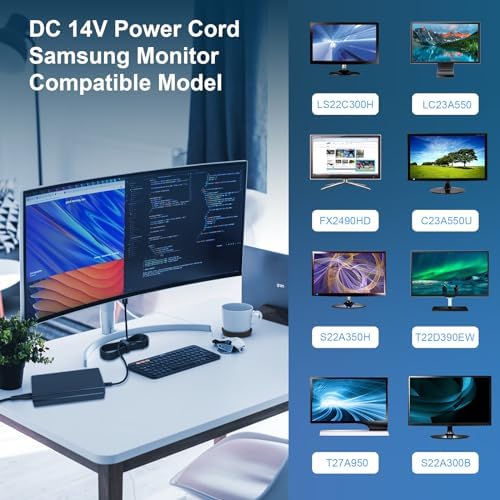 Versatile High-Performance AC Adapter Charger for HP 2011, 2211, 2311 X Series, Insignia TVs, and Ben Q AOC LCD Monitors – Fast Charging Power Supply Solution with Enhanced Compatibility and Safety Features