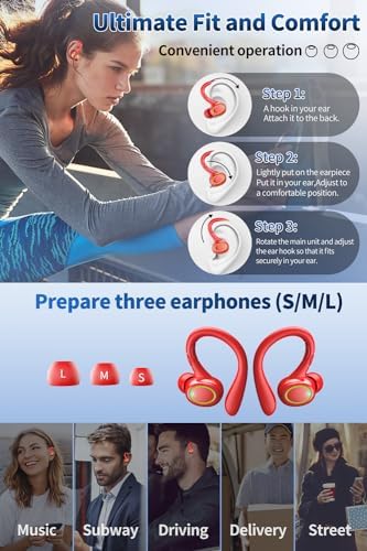 Premium Wireless Earbuds with 60 Hours Playback | Bluetooth 5.3 Noise Cancelling Headphones | IPX6 Waterproof Design for Active Lifestyles | LED Battery Indicator & Dual Mics for Clear Calls | Ultimate Comfort & Audio Quality for Music, Sports, and Daily Use