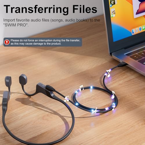 Magnetic 4 Pin Charging Cable for Shokz S710 Headphones – 2 Pack USB-C Quick Charge & File Transfer Solution, 1 m Length for Enhanced Compatibility with Open Swim Pro, Durable Design for Tech Enthusiasts