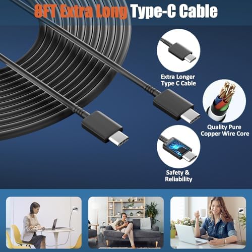 High-Speed 30 W USB C Fast Charger for i Phone 15 & 16 Pro Max with 6 FT Cable – Ultimate Compatibility for i Pad and Samsung Galaxy S24 – Compact, Reliable Power Block with Advanced Safety Features for On-the-Go Charging