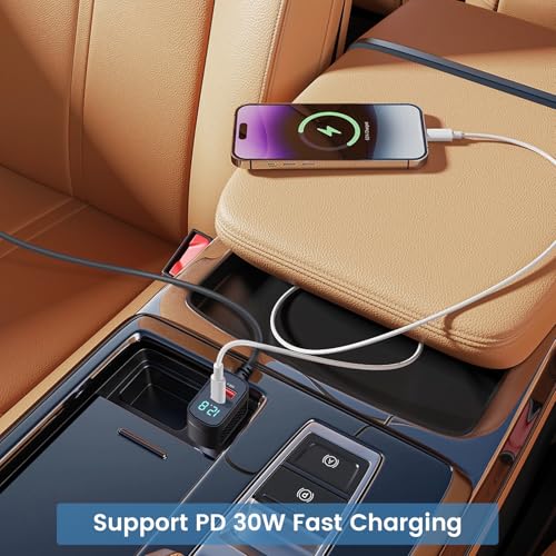 10 ft Starlink Mini Car Charger – 12 V-48 V Power Adapter with Dual USB & USB C Ports, PD 30 W Fast Charging, Ultimate Flexibility for Road Trips & Camping, High-Quality Durable Design