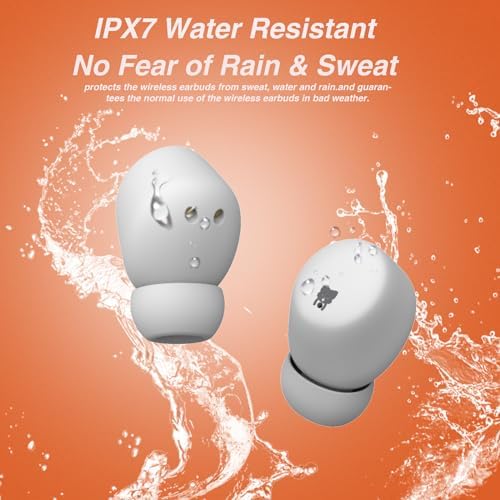 Kids Bluetooth Earbuds with 85 d B Safe Volume – Waterproof Touch Control Headphones for Young Audiophiles | Built-in Mic, Portable Charging Case | Perfect for School, Travel & Home Use | Stylish Fox Design for Boys and Girls, Compatible with Phones, Tablets & Kindles