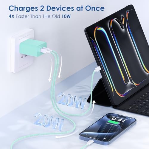 Essri 45 W PD 3.0 Ultra-Fast Charger Duo with 10 FT USB-C Cable – Premium Charging Solution for i Phone 16/15 Pro Max and Mac Book – High-Efficiency Power Delivery, Multi-Voltage Compatibility (20 V/2.25 A, 15 V/3 A, 12 V/2 A) – Perfect for On-the-Go Charging and Enhanced Device Performance