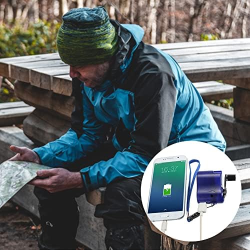 Emergency-Ready Hand Crank Generator: Lightweight 5 V USB Charger for Outdoor Adventures & Mobile Phone Powering – Ideal for Camping, Hiking, and Unexpected Outages