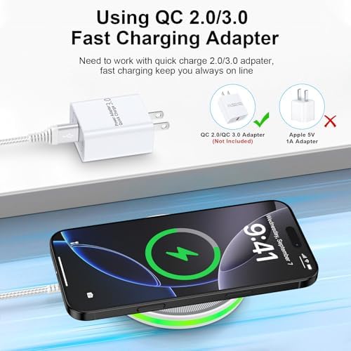 15 W Fast Wireless Charging Pad for Samsung Galaxy S25 Ultra, Pixel 9 Series, and i Phone 16 – Universal Charging Station with Enhanced Safety Features and Non-Slip Design for All Qi-Compatible Devices – High-Speed Charging, Case-Friendly, and Reliable Performance for Everyday Use