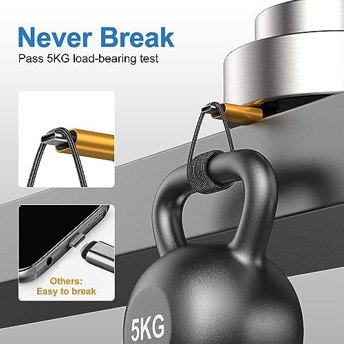 High-Speed USB Type-C Charging Cable 5 Pack – 3 A Quick Charger Cord for Samsung Galaxy S10, S9, S8 Plus & LG V50, V40, G8, G7 – Durable Braided 3 ft Cables in Sleek Silver Finish for Enhanced Performance and Flexibility