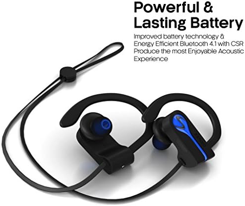 Revolutionize Your Workout with Tekatron Bluetooth Wireless Headphones – Superior IPX7 Waterproof Sports Earbuds with Noise Cancelling, 8-Hour Battery Life, and Built-in Mic for Hands-Free Calls – Perfect for Gym, Running, and Outdoor Activities – Experience HD Stereo Sound and Unmatched Comfort in Stylish Blue