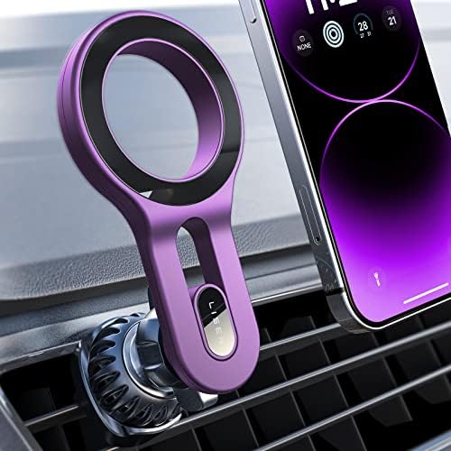 LISEN Mag Safe Car Mount – Ultra-Strong Magnetic Phone Holder for i Phone 16, 15, 14, 13 Pro Max – Effortless Hands-Free Access with 360° Rotation and Air Vent Design – Essential Car Accessory for Enhanced Safety and Connectivity