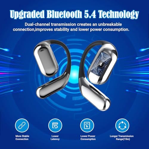 Erazers XP2 Bluetooth Sports Earhooks – Premium Over-Ear Headphones with Smart Touch Charging Case, IPX6 Waterproof Protection, and Superior Noise Cancellation for Crystal-Clear Audio During Workouts – Ideal for Fitness Lovers and Active Individuals Seeking Unmatched Sound Quality and Comfort