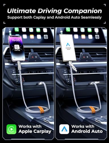 SHEZI 4-in-1 USB C Charging Cable | 240 W Fast Charging Solution for i Phone 16/15 & More | 5 FT Durable Flat Silicone Cord with Lightning, USB-C, USB-A Connectors | Versatile Multi-Device Charger for Home, Office & Travel | Enhanced Compatibility & Speed