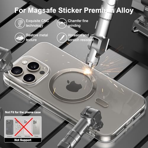 Universal Magnetic Charging Ring Kit – 2-Pack Mag Safe Stickers for i Phone & Galaxy Devices – Effortless Wireless Charging Conversion, Enhanced Speed, and Stylish Ti-Natural Design – Compatible with Pro Max, Mini, S24/S23 Models for Quick Power-Ups and Secure Connections – Elevate Your Charging Experience with Durable, Easy-to-Install Accessories