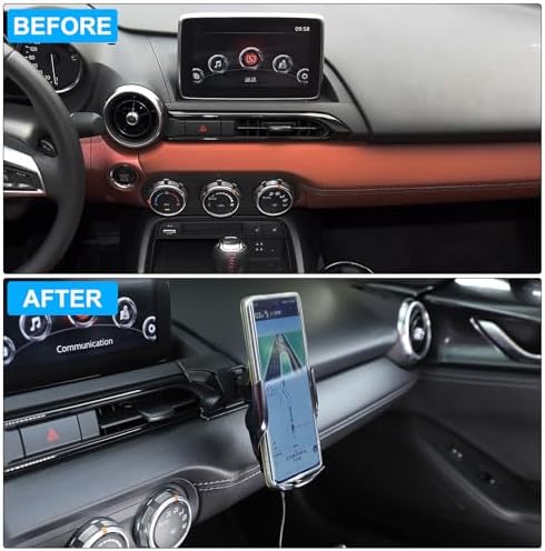 Mazda MX-5 ND 2016-2024 Air Vent Phone Holder Mount – Universal Smartphone Car Mount for Hands-Free Navigation and Communication, Quick Install, 360-Degree Adjustable Viewing Angle, Essential Driving Accessory for Enhanced Safety and Convenience