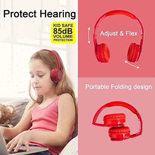 Vibrant Contixo KB-2600 Kids Bluetooth Headphones – Safe 85 d B Volume Limiting Over-Ear Design with Built-in Mic, FM Radio & Micro SD Slot – Portable Foldable Fun in Eye-Catching Green & Orange for Ultimate Audio Adventure