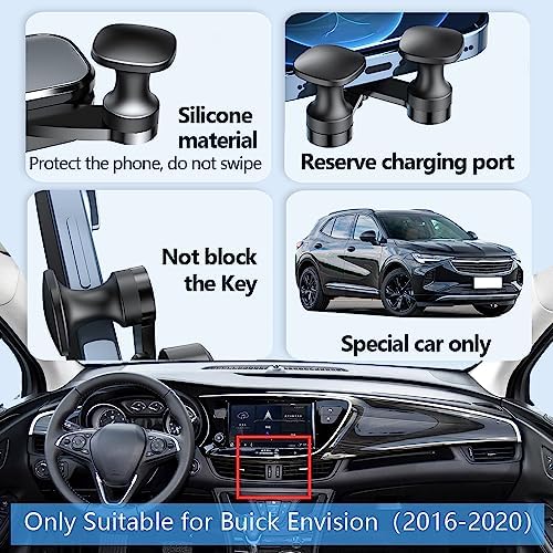 Buick Envision SUV Phone Holder Mount (2016-2020) – Premium Auto Lock Smartphone Bracket for Enhanced Driving Safety and Convenience – 360-Degree Adjustable Gravity Design for Optimal Viewing and Secure Fit – Easy No-Tool Installation and Sleek Aesthetic