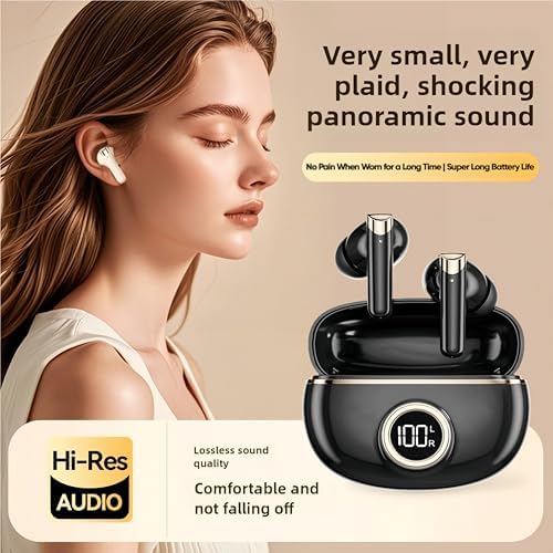 Drem Max Bluetooth 5.4 Wireless Earbuds – Superior Noise-Cancelling Technology with IP7 Waterproof Protection – 42-Hour Battery Life for Uninterrupted Listening – Ultra-Light Design for Active Lifestyles and Everyday Comfort – Exceptional Sound Quality for Smartphones, Tablets, and Laptops