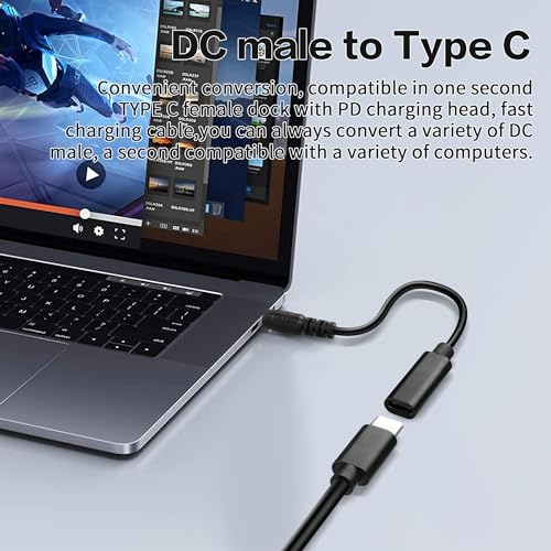 Ultimate 65 W USB-C to DC Adapter Cable with 10 Interchangeable Connectors – Universal Power Charging Solution for Laptops and Gadgets – Compact and Portable Design for Travel – Fast, Safe, and Versatile Charging for Multiple Devices – Compatible with Major Brands Including Dell, HP, Lenovo, and More – Efficient Power Transfer with Built-in PD Trigger Chip and Robust Cable Construction – Ideal for Laptops, Bluetooth Speakers, Routers, and Small Electronics – Perfect for On-the-Go Professionals and Tech Enthusiasts – Simplify Your Charging Needs with One Cable Solution – Lightweight and Easy to Carry for All Your Power Requirements