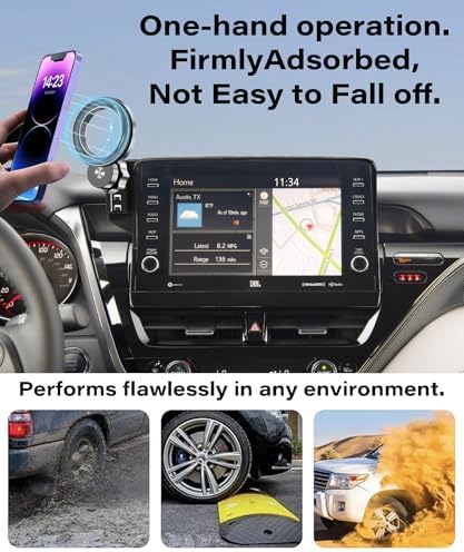 Revolutionize Your Driving with the 2021-2024 Toyota Camry Magnetic Phone Holder – 360° Rotating Car Mount for Hands-Free Navigation & Secure Attachment – Ideal for 7-Inch Touchscreen Integration and Ultimate Safety
