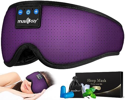 Transform Your Sleep with MUSICOZY Bluetooth Sleep Mask – Premium Audio-Integrated Eye Cover for Side Sleepers, Featuring Ultra-Thin Speakers, Adjustable Fit, and Wireless Freedom for Ultimate Relaxation and Deep Rest