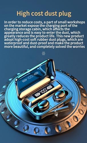 Revolutionary Bluetooth 5.3 True Wireless Earbuds – IP7 Waterproof Sport Headphones with Touch Control and Integrated Microphone, 2024 Edition Featuring LED Battery Indicator for Uninterrupted Sound, Ideal for Fitness Enthusiasts and Daily Use