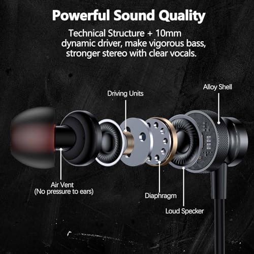 APETOO USB-C Magnetic Noise-Canceling Earbuds – Premium Wired Headphones for i Phone 16 & Samsung Galaxy S24 – Ergonomic Design with Built-in Microphone, Volume Control & Tangle-Free Storage for Superior Sound Quality and All-Day Comfort