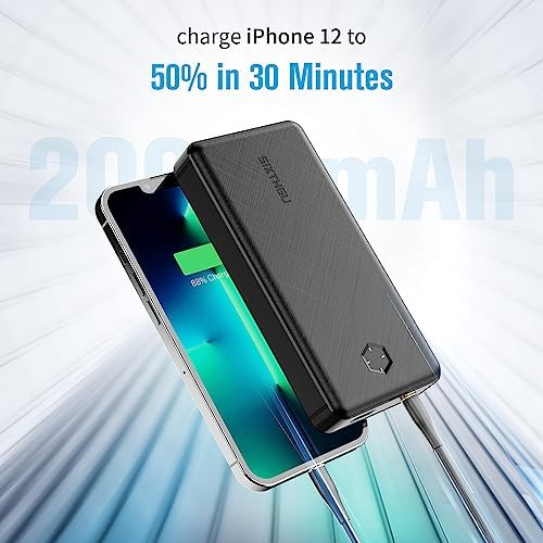 Ultra-Slim 20000 m Ah Portable Power Bank with PD 20 W & QC 3.0 Fast Charging – Dual USB-C Ports for Quick Simultaneous Charging – Compatible with i Phone 16/15/14/13/12, Samsung S22/S21, Google Pixel & More – Enhanced Safety Features for Reliable Performance – Perfect Travel Companion in Stylish Blue
