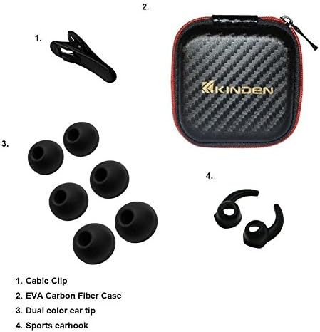 KINDEN Anti-Radiation Air Tube Headphones – Radiation-Free Wired Earbuds with Binaural Acoustic Stereo Sound & Integrated Microphone for Enhanced Safety and Comfort – Durable Aluminum Housing in Sleek Black Finish