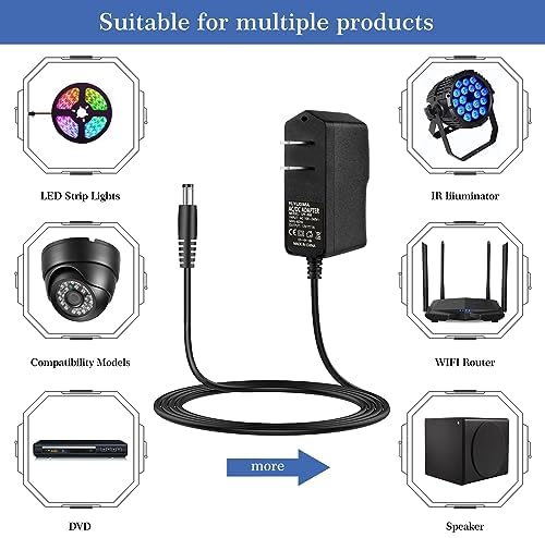 Versatile 12 V 1 A Power Adapter – Reliable AC to DC Transformer with Global Input Range (100-240 V) for LED Lighting and Equipment, Compact US Plug Design with 5.5 x 2.5 mm Connector, Enhanced Safety Features for Optimal Device Performance and Longevity