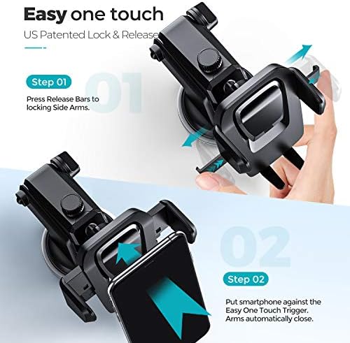 Ultimate ORIbox Car Phone Mount – Heat-Resistant Super Suction Cup Holder for Dash, Windshield, & Air Vent – Universal Compatibility with All Smartphones – 360-Degree Rotation for Optimal Viewing – Essential Accessory for Safe Driving