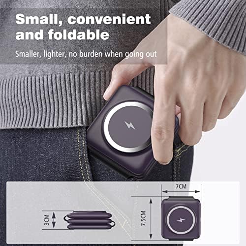 Ultimate 3-in-1 Foldable Magnetic Wireless Charging Station for Apple Devices – Travel-Friendly Dock for i Phone 16, 15, 14, 13, 12 Pro Max Plus, Apple Watch & Air Pods – Fast, Efficient, and Versatile Charging Solution