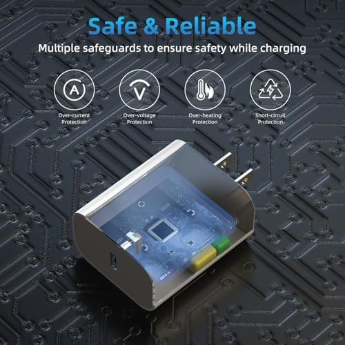 Max Lax Dual USB-C 45 W Fast Charging Adapter with Two Premium Cables – Ultimate Compatibility for Mobile Phones & Gadgets, Compact Design for On-the-Go Charging, Sleek White Finish for Modern Aesthetics