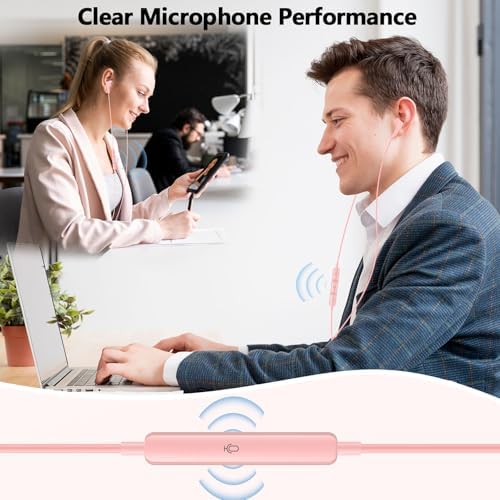 Premium USB-C Earbuds with Noise Cancellation – Comfortable Sports Earphones for i Phone 16 & Android – Built-in Mic and Remote Control for Effortless Calls and Music – Exceptional Sound Clarity for Commuting, Workouts, and Relaxation – Lightweight Design for All-Day Comfort – Compatible with Samsung Galaxy S25, S24 Plus, and More