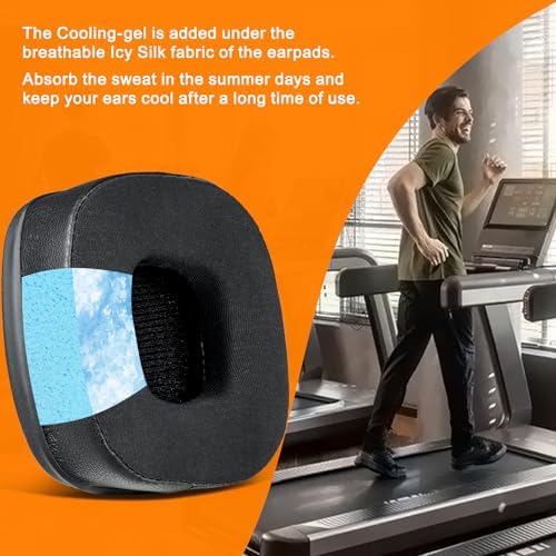 Upgrade Your Marshall Major I/II/III/IV/V Headphones with SOULWIT Cooling Gel Ear Pads – Premium Noise Isolation Cushions for Ultimate Comfort and Enhanced Sound Quality in Sleek Black Gold Design