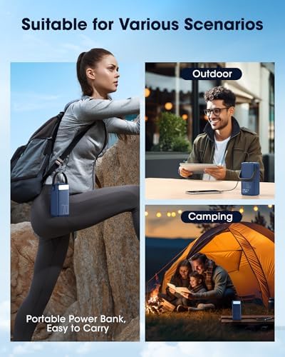Ultra High-Capacity 70000 m Ah Power Bank – 22.5 W Fast Charging Portable Charger with LED Display & Built-In Flashlight – Ideal for Camping, Travel, and Emergency Use – Multiple Outputs for i Phone, Samsung, i Pad, and More – Stay Connected Anywhere with Long-Lasting Power Solution – Lightweight Design with Convenient Carry Strap and Real-Time Power Monitor – Comprehensive Safety Features Including Overcharge and Short Circuit Protection – Perfect for Outdoor Adventures and Unexpected Power Outages – Includes USB-C Charging Cable and 2-Year Customer Support for Peace of Mind