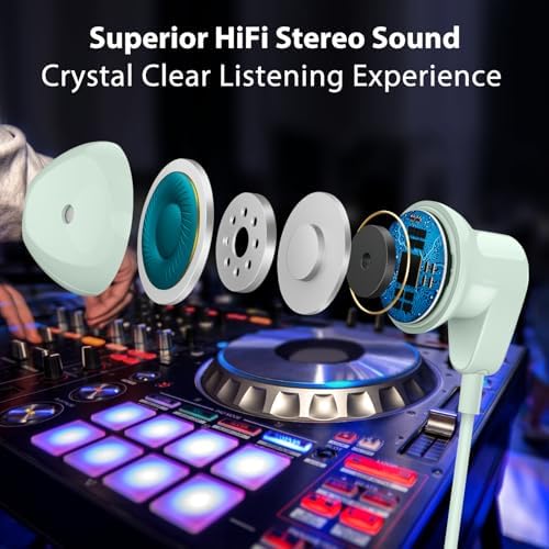 High-Fidelity USB C Headphones for Samsung Galaxy S25 S24 S23 S22 Ultra, i Phone 15 & 16 Pro Max – Premium Wired Type C Earbuds with Built-In Microphone and Volume Control for Crystal-Clear Calls and Immersive Sound Quality – Ideal for Galaxy Z Flip 3, One Plus, and Daily Use