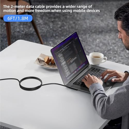 Ultimate 6 FT PD100 W USB-C Charger Cable for Microsoft Surface Devices – Compatible with Surface Pro Models 10/9/8/7+/7/6/5/4/3/X & Surface Laptop 6/5/4/3/2/1 – High-Speed 65 W/45 W Power Delivery, Durable Design for Efficient Charging & Data Transfer