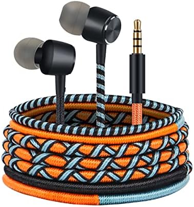 URIZONS Vibrant Rainbow Wired In-Ear Earbuds – Premium Tangle-Free Headphones with Built-in Microphone for Seamless Connectivity with Laptops, Tablets, and Smartphones – Ideal Gaming and Music Companion for Extended Comfort and Sonic Clarity