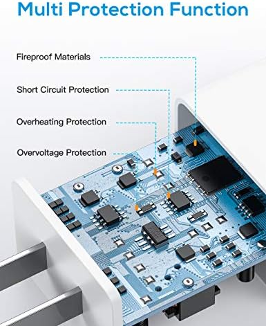 Triple-Output USB Wall Charger Block – 3.1 A Fast Charging 3-Port Adapter for i Phone & Android Devices – UL Certified Compact Power Cube for Home, Office, and Travel – Enhanced Compatibility with i Phone 11/Xs/XS Max/XR/X/8/7/6/Plus, i Pad Air/Mini, Galaxy S10/9/8/7, Note 9/8, Nexus – Reliable and Efficient Charging Solution