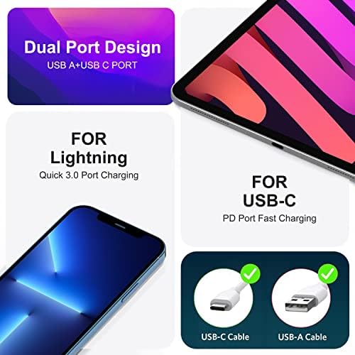 30 W Dual Port USB C Fast Charger Pack – Rapid Charging Adapter for i Phone 16/15/14/13/Pro/Pro Max & i Pad, Enhanced Compatibility with Samsung S21/S22 & Google Pixel – Compact Power Solution for Home, Office & Travel