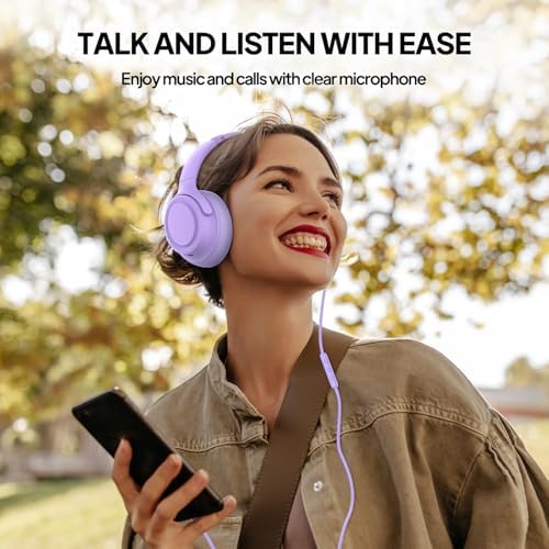 Experience Ultimate Sound Clarity with Stylish Purple USB C Wired Over-Ear Headphones – Immerse Yourself in Exceptional Hi-Fi Stereo Audio and Advanced Noise Isolation for Unmatched Comfort, Ideal for Music Aficionados and Professionals, Fully Compatible with USB C Devices